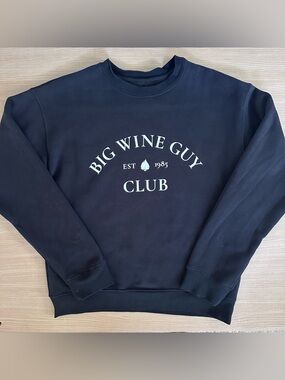 Brunette The Label Black Big Wine Guy Crewneck Sweatshirt XS/S